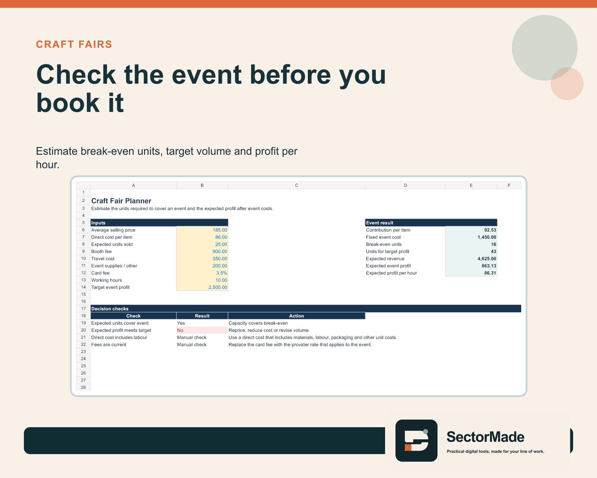 Craft Fair worksheet preview